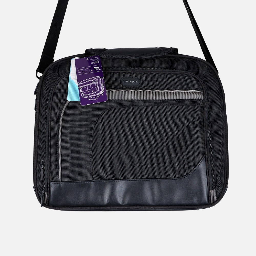 Targus Black 15.6 Laptop Briefcase Messenger Bag Professional Commuter NEW